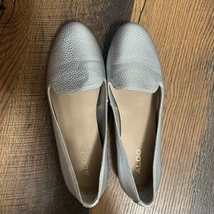 Aldo Metallic Textured Loafers